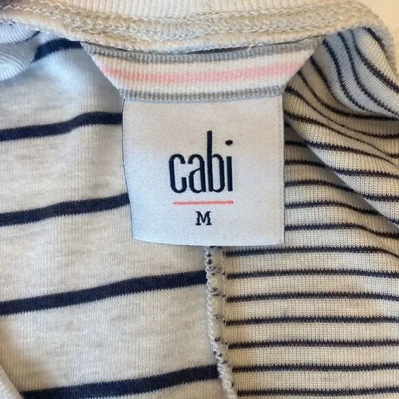 CAbi Pivot Tee Striped Oversized Top Style# 3806 Hi-Lo Tunic Fit Size Medium - Picture 4 of 7
